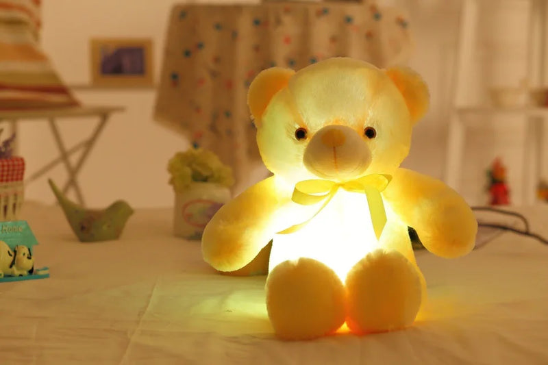 Urso de Pelúcia 50cm Luminoso com LED