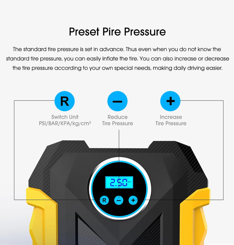 Compressor de Ar Digital Portátil F-INFLATION Automotivo